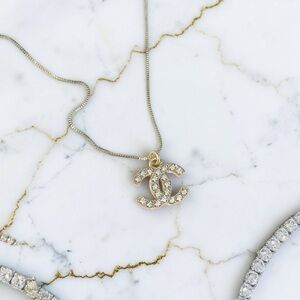 Luxury Gold/Rhinestone Zipper Pull Necklace